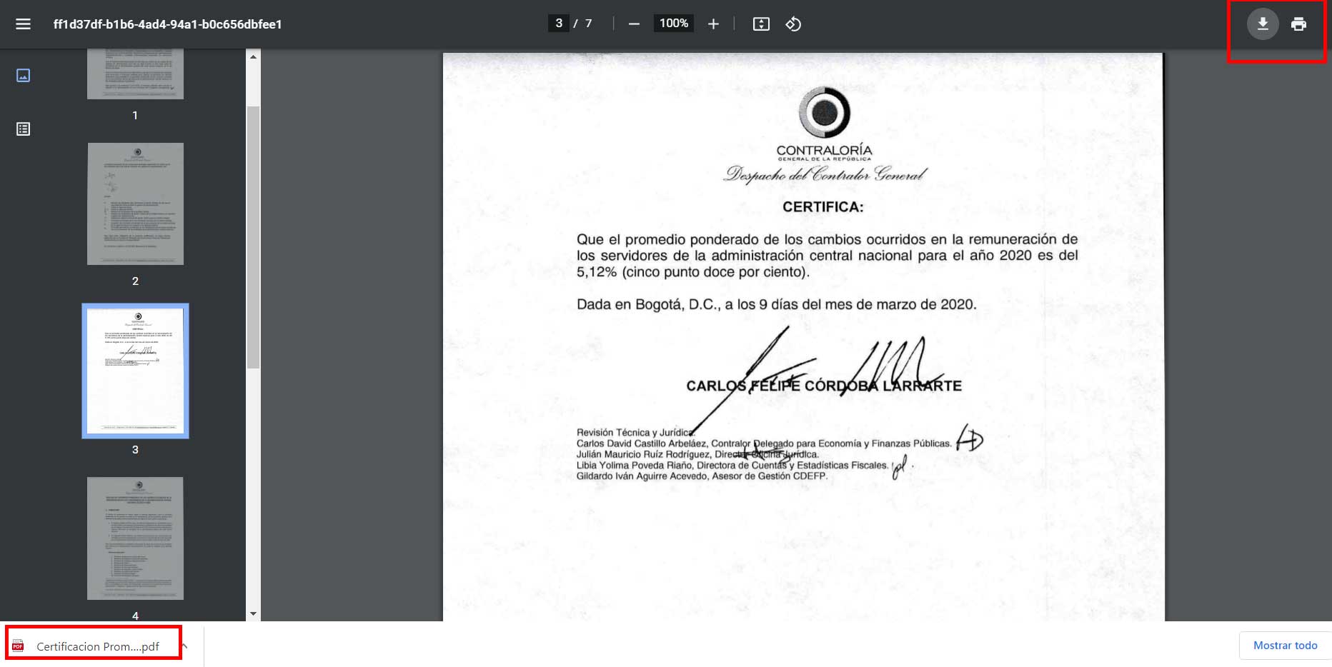 Certificacion Contraloria Incremento Salarial Congresista