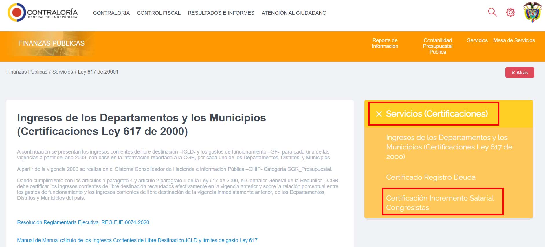 Seleccion Opcion Certificacion Incremento Salarial Congresista